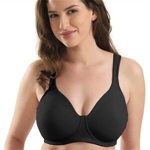 NWOT Leading Lady 54C Molded Soft Cup Bra 5042 Black 119076